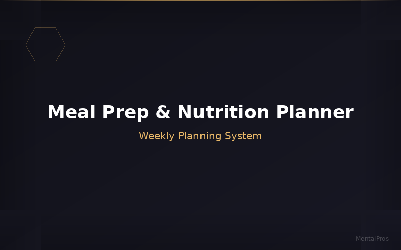Meal Prep & Nutrition Planner