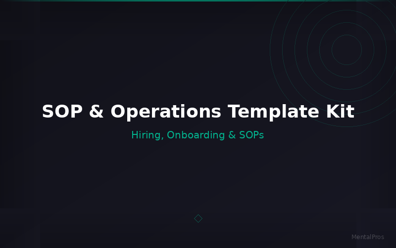SOP & Operations Template Kit
